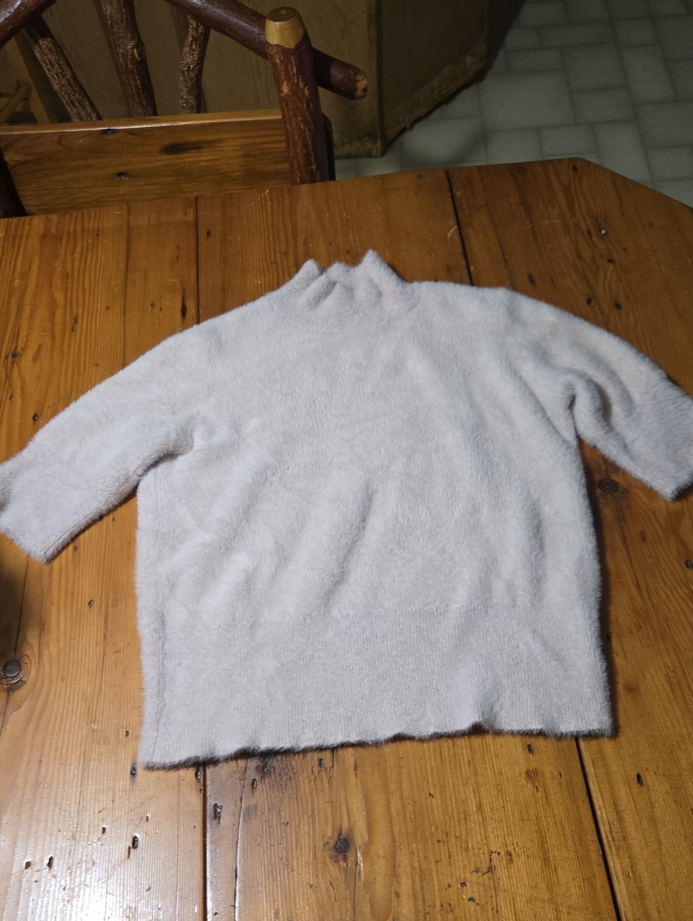 Bailey 44 Sz M Cozy Cream Plush Mock-Neck Women’s Sweater